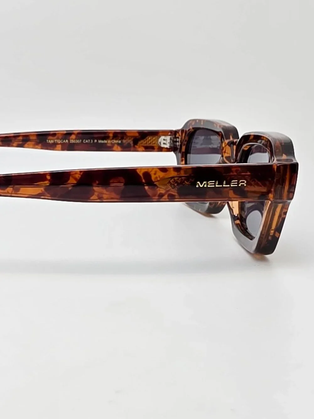 Meller Tana 250307 Tigris Carbon Frame Polarized Black Lens Sunglasses 51-21-145